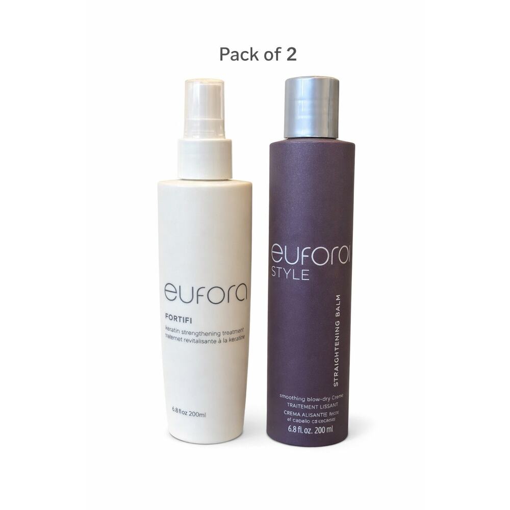 Eufora Fortifi Keratin Treatment & Style Straightening Balm 6.8oz – Pack of 2